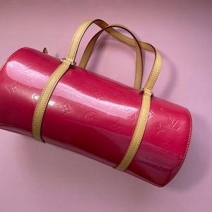 LOUIS VUITTON Pink Monogram Vernis Bedford Handbag